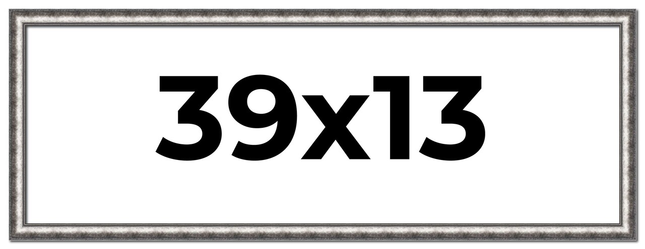 Panoramic Slim Profile Silver Frame - UV Acrylic, Foam Board Backing, Hanging Hardware